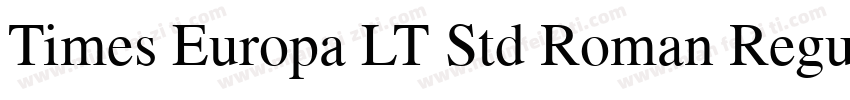 Times Europa LT Std Roman Regular字体转换